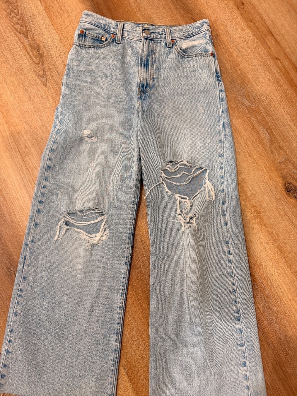 Levi's Light Wash Wide Leg High Rise Denim Jeans Size